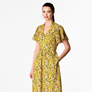 Eshakti yellow floral dress
